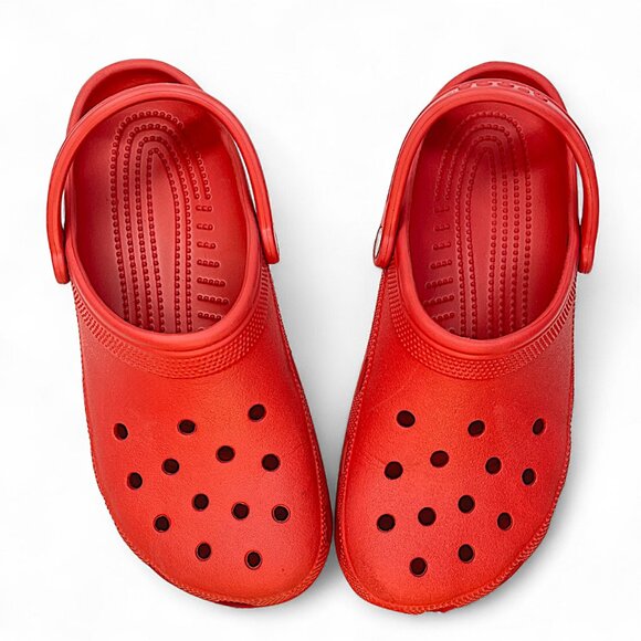 Crocs Red Pepper Classic Adult Clogs 9M 11W Sandal Shoes - Picture 2 of 8